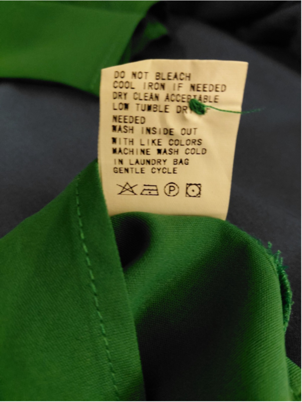 Ladies Small Dressy Tropical Kelly Green Front Tie Top Blouse - Picture 4 of 4